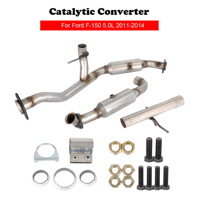 Convertidor catalítico del lado del conductor y del pasajero para Ford F-150 5.0 V8 2011-2014