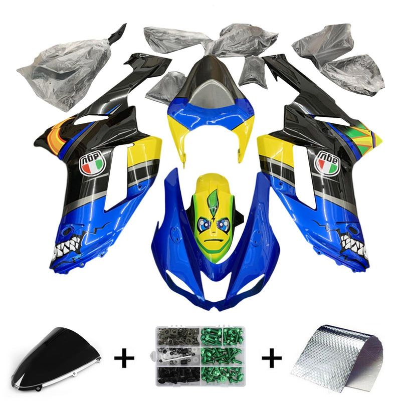 Kit de carenagem Amotopart Kawasaki ZX6R 636 2007-2008 corpo plástico ABS