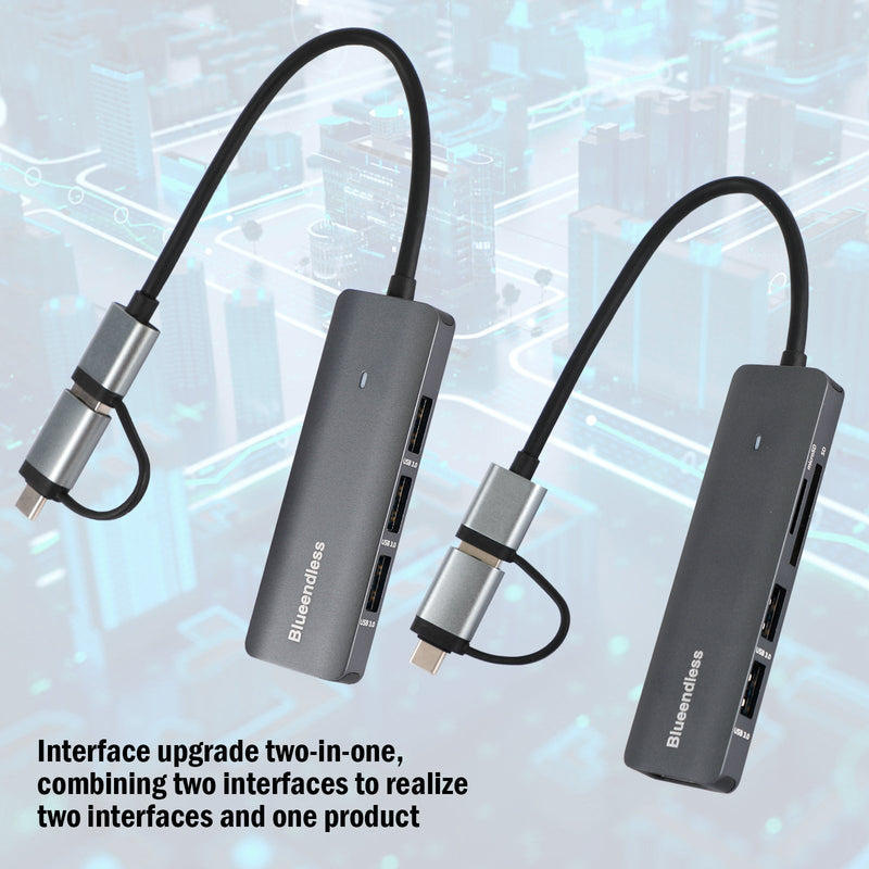 Type-C+USB Interface Hub PD100W Dockingstation für Windows Mac OS Linux