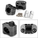 Areyourshop CNC alumínio motocicleta guiador risers 22-28mm montagem de braçadeira universal