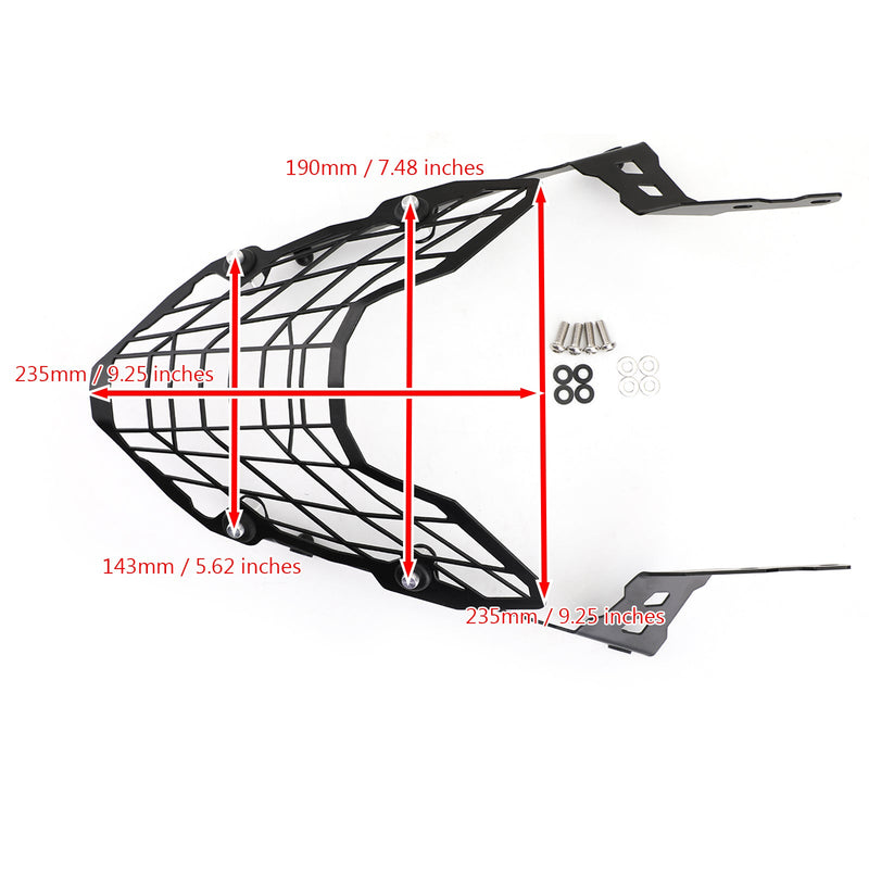 Strålkastarskydd i aluminium skyddsfilm svart för Honda CB500X 2019-2020 Generic