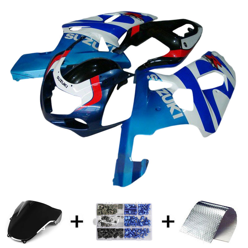 Amotopart Suzuki GSXR1000 2000-2002 K1 K2 kåpa Set Body Plast ABS