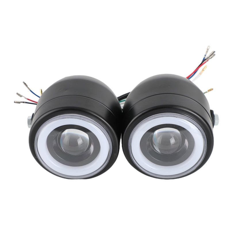 Faro LED doble doble de 4,33 pulgadas, Universal, Chopper, Bobber, Cafe Racer, motocicleta genérica