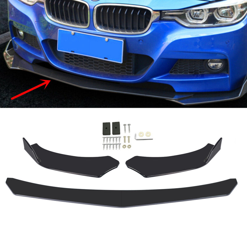 Areyourshop 4 pçs kit de corpo de lábio de pára-choque dianteiro universal spoiler adequado para gmc honda civic bmw benz