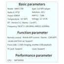 AI-ääniohjaus Bluetooth-stereoradio FM-auto-MP3-soitinkortti U-levyautoradio