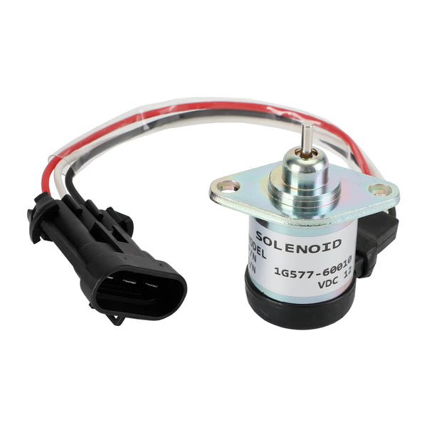 12V 3 terminal drivstoffavstengningsmagnet for Kubota 1G577-60010 1G577-60011