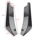 2 peças para-choque traseiro de carro barbatana canard divisor difusor valence spoiler lábio fibra de carbono visual genérico