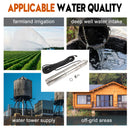 3" 24V 350W MPPT Schraube Solar Bohrpumpe Tauchtiefbrunnenloch Stahl