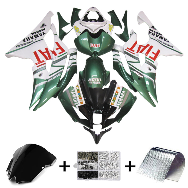 Amotopart kåpa set för Yamaha YZF 600 R6 2008-2016, kropp, plast, ABS