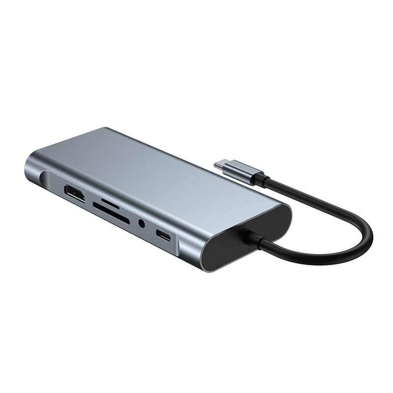 11 in 1 USB-C Type C HD -lähtö 4K USB 3.0 HD Adapter HUB -monitoimitelakka