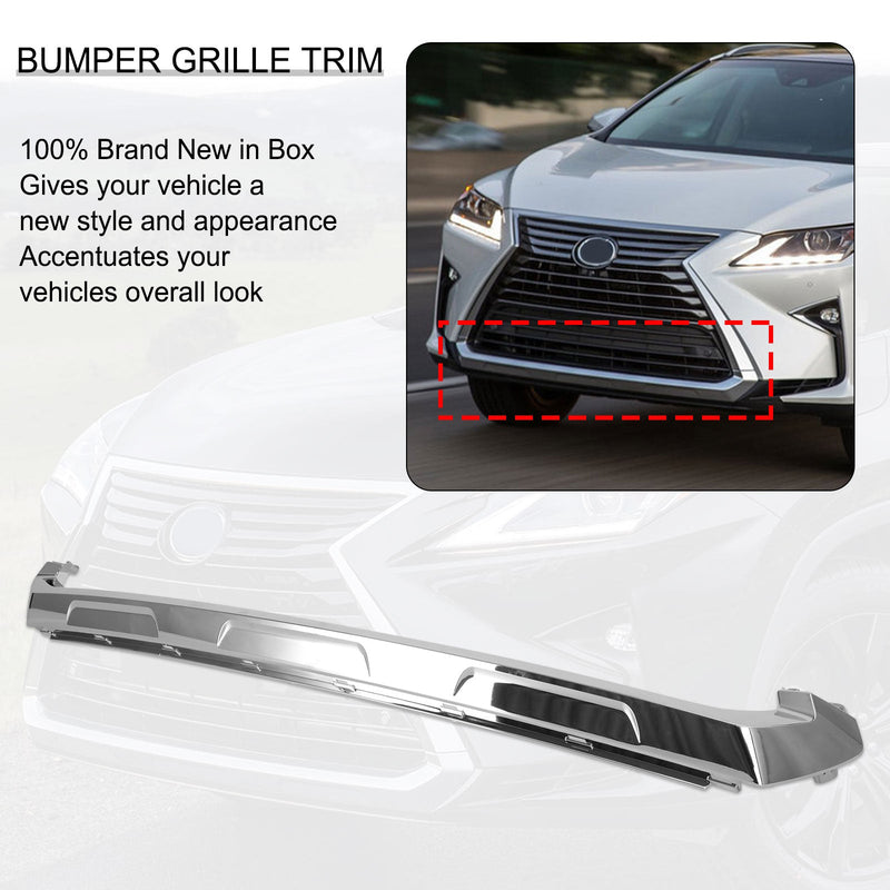 Front støtfangerdeksel Nedre grill passer til RX 350 RX 450 2016-2019 Base Chrome Strip