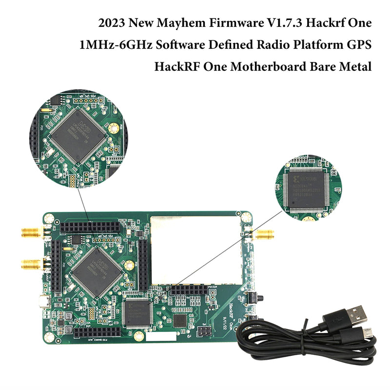 Uppdaterad HackRF One V1.7.3 Portapack H2 1MHz-6GHz SDR Software Defined Wireless