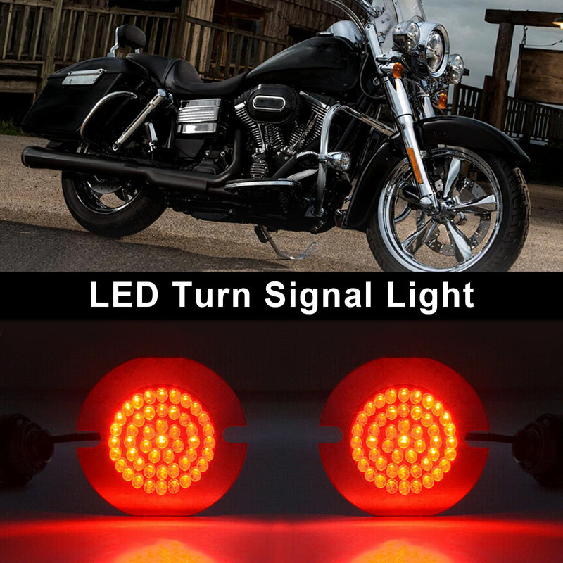 Żarówki kierunkowskazów LED 1156 w stylu płaskim, pasujące do modelu Touring Road King Softail Generic