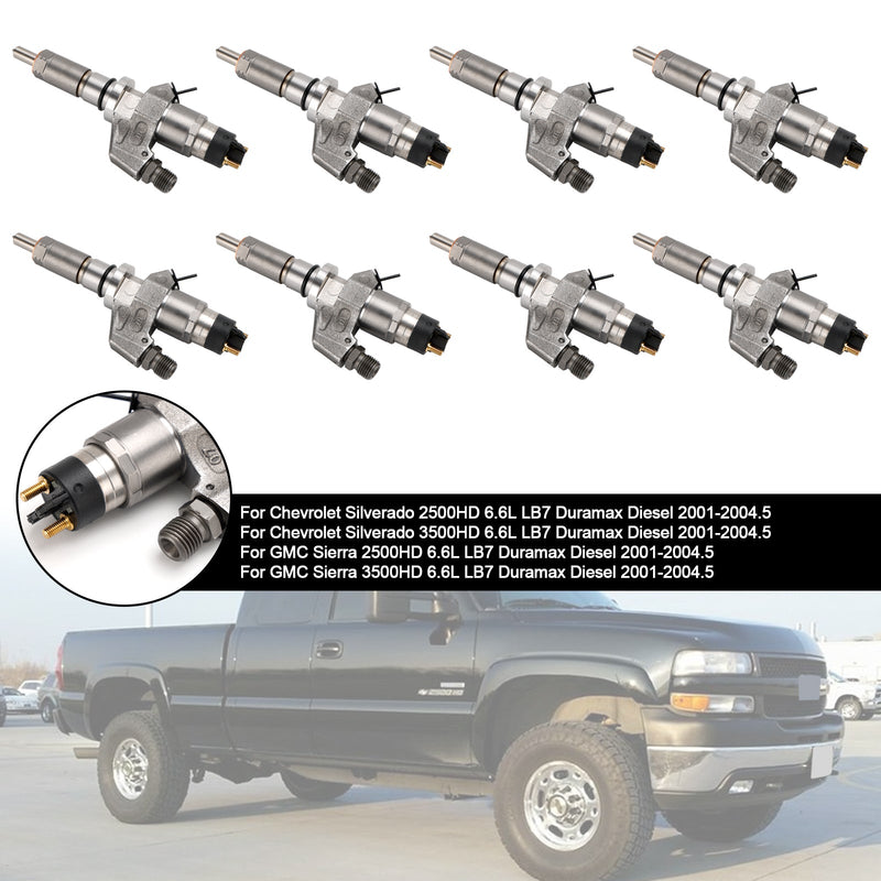 8 PCS Injetores de Combustível 0445120008 Fit Duramax Fit Chevy Silverado 2001-2004.5