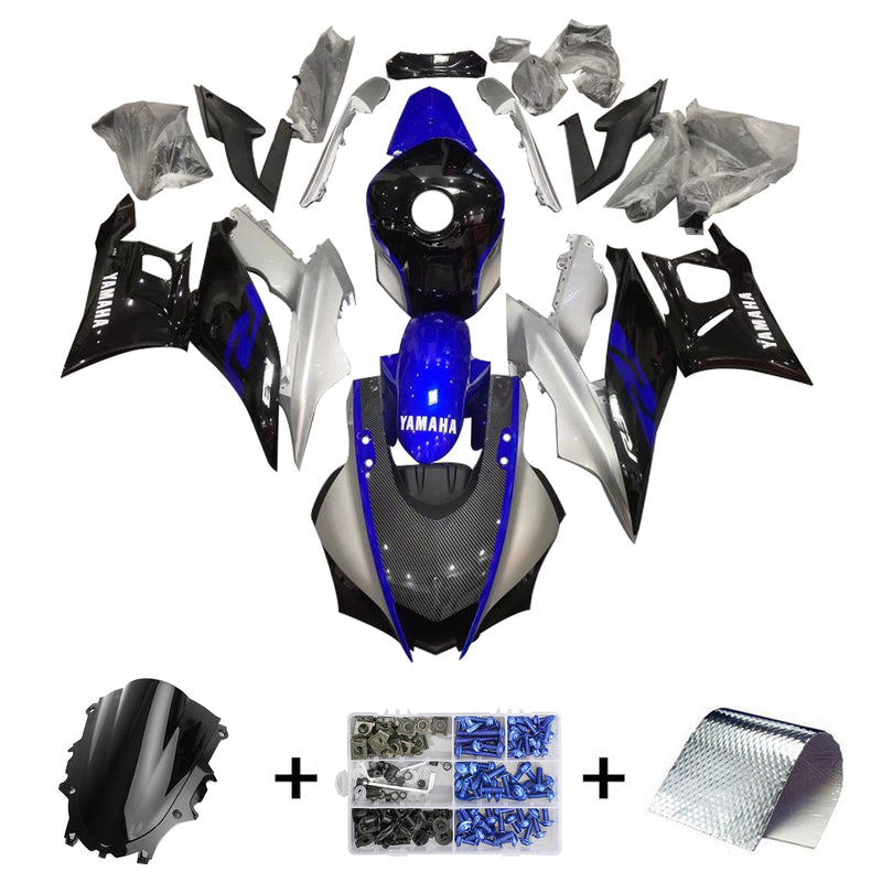 Amotopart Yamaha YZF-R3 R25 2019-2021 Zestaw owiewek Korpus Plastik ABS