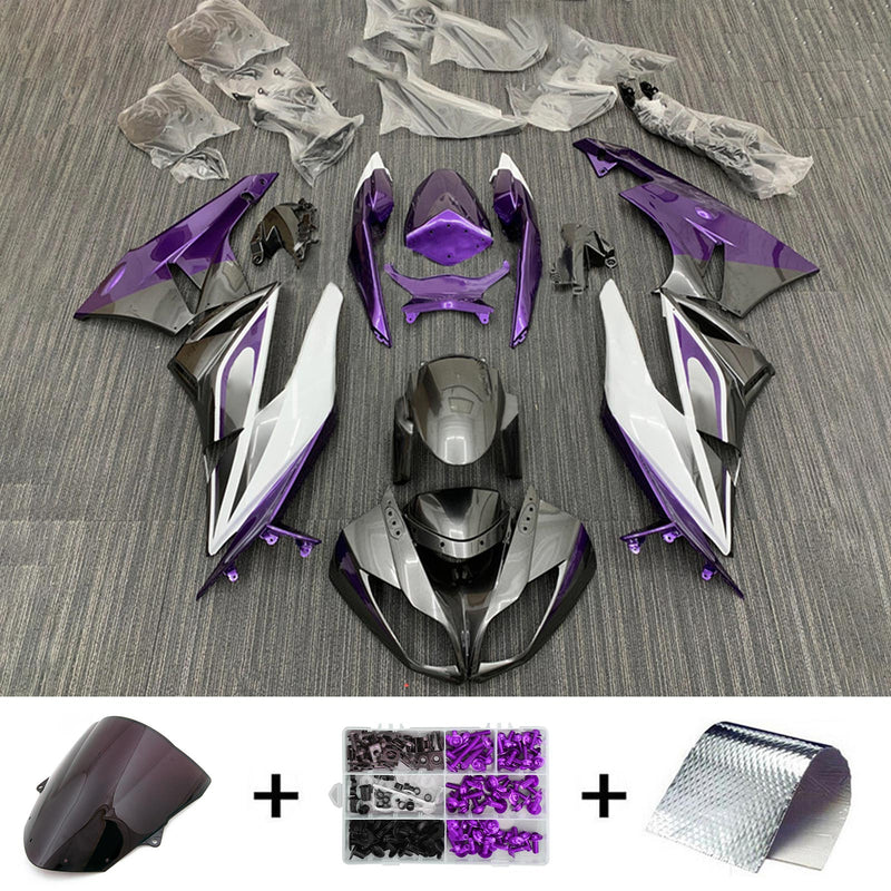 Amotopart kåpa set för Kawasaki ZX6R 636 2009-2012, kropp, plast, ABS