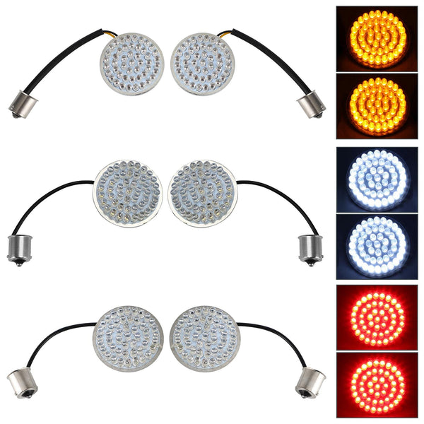 1156 Luces empotrables LED traseras para Dyna Touring Street Road Glide 883 Generic