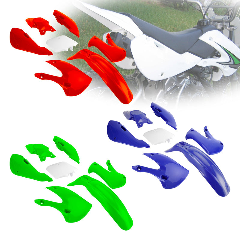 Zestaw owiewek nadwozia Kawasaki klx110 klx65 RM65 DRZ110 wykonany z wtryskiwanego tworzywa ABS