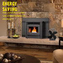 4 blader Varmedrevet komfyrvifte Vedbrenner Peis Drivstoffbesparende Eco