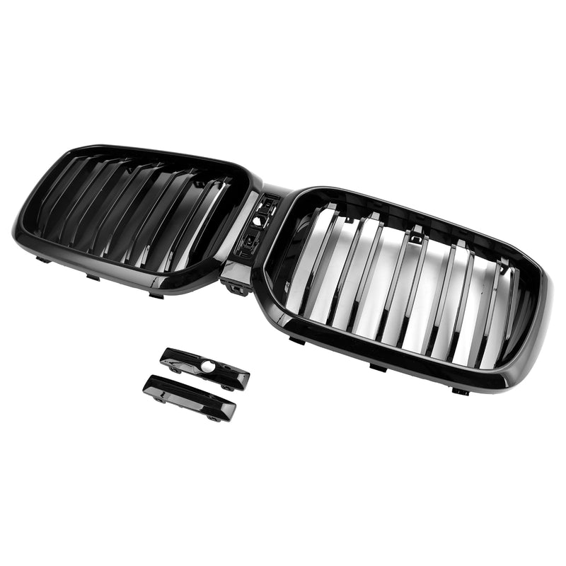 BMW X3 X4 G01 G02 2022 2023 blank svart främre njurgrill