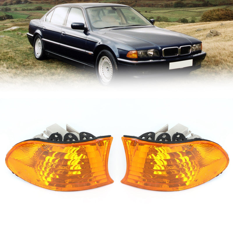 1999-2001 BMW Série 7 E38 Luzes de canto par de lâmpadas de estacionamento branco âmbar