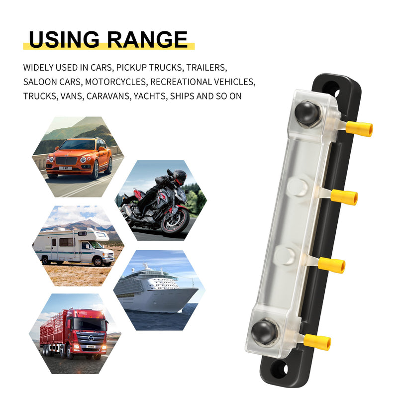 2/4/6/12-Wege-zweireihiges Auto-Sammelschienenblock-Verteilerterminal für Auto-Marine