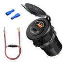 Soporte de extensión de montaje de carga de teléfono Qc4.0 de 60W para motocicleta, negro, genérico