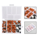 158x Kit de tornillos de Clip potenciador naranja para motocicleta, Perno de parabrisas Universal