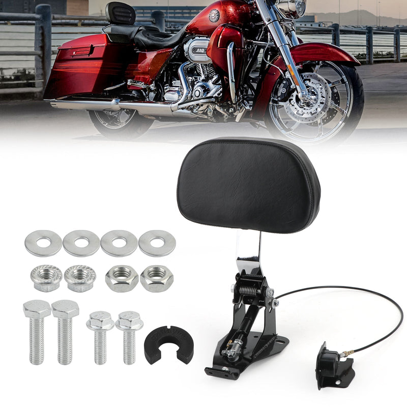 Førerryggstøtte for 2009-2020 Touring Road Street Electra Glide FLHR FLTR Generisk