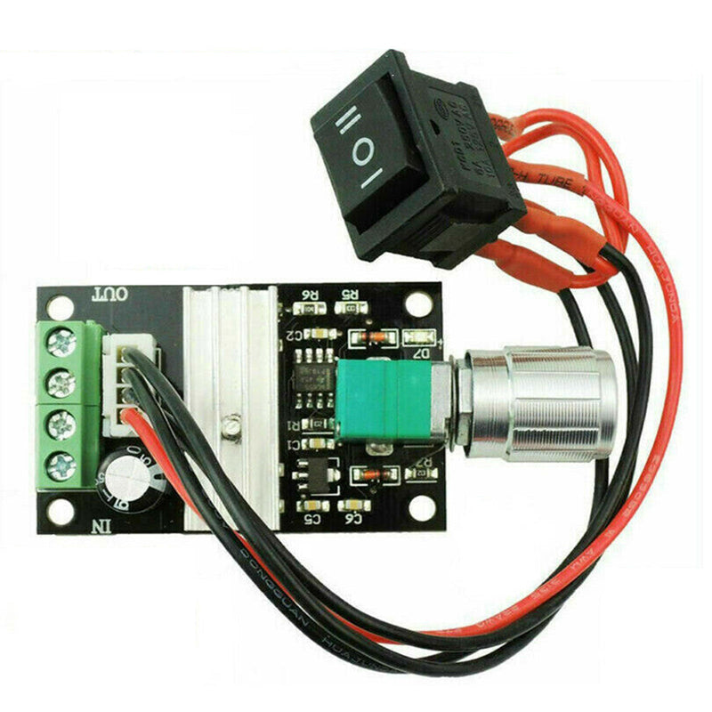 Controlador do interruptor de velocidade do motor DC 3A 10V 12V 24V regulador PWM reversível