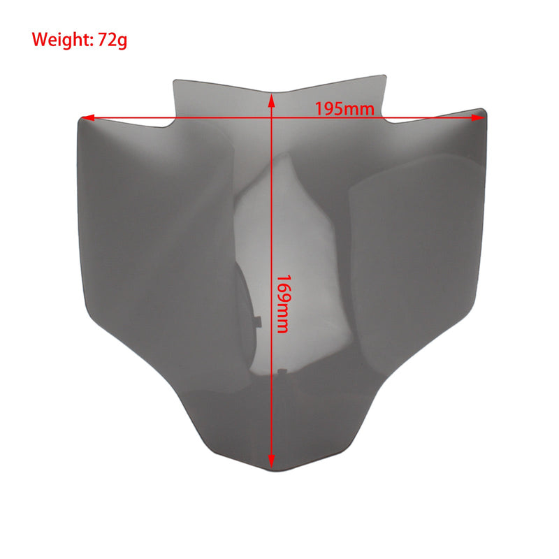 Schutzabdeckung für vorderes Scheinwerferglas, passend für Yamaha Fz-S Fz S 150 17-19 Smoke Generic