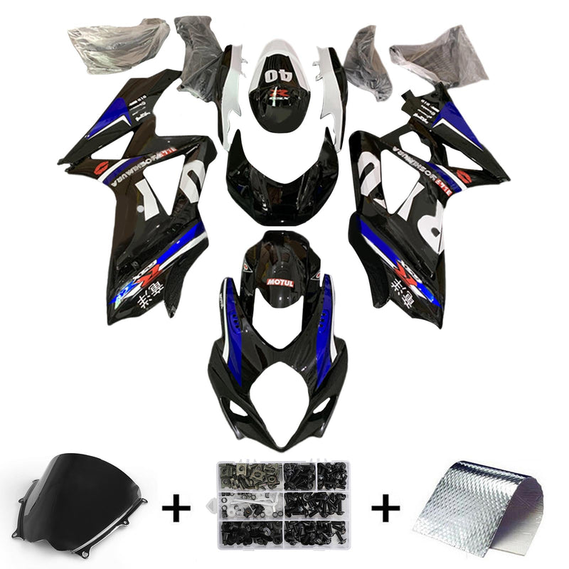 Amotopart Suzuki GSXR1000 2007-2008 K7 kåpesett Body Plastic ABS