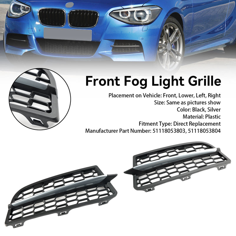 2 szt. Osłona światła przeciwmgielnego przedniego zderzaka Bezel Grill Pasuje do BMW F20 F21 2011-2015