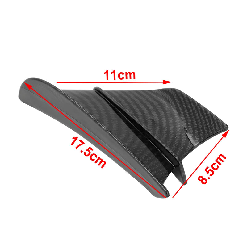 Winglet Wind Fin Aerodynamisk Kit Spoiler Trim Cover for Motorsykkel Universal