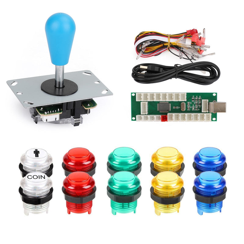 1 jogador LED Arcade DIY Part Kit Codificador USB para PC Video Games Gamepads Joystick