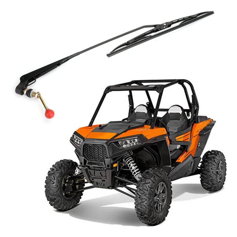 UTV Manueller Scheibenwischer Universal für Polaris Ranger RZR Kawasaki MULE Teryx Generic