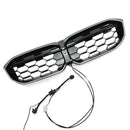 BMW 3-sarjan G20 G28 2023-2024 Diamond Gloss Musta munuaissäleikkö edessä