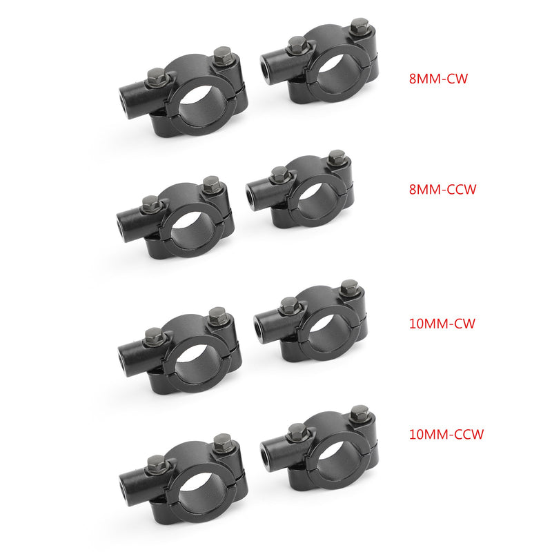 Adaptador de espejo para manillar de motocicleta, abrazadera de montaje, soporte de aluminio CW de 8mm, 7/8"