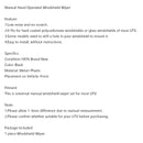 Universal Manual Hand Windshield Scheibenwischer für UTV ATV Polaris RZR 900 1000