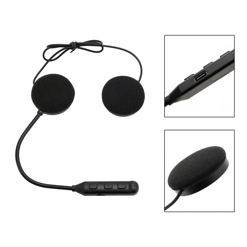 Universal Lautsprecher Player Helm Bluetooth Kopfhörer Headset Schwarz Für Motorrad