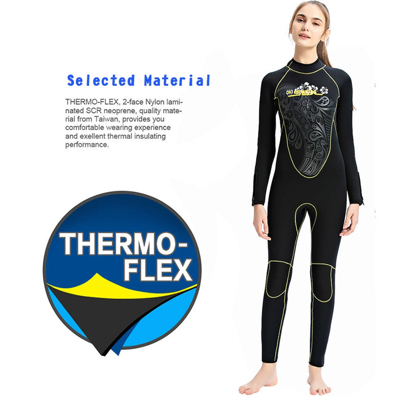 5mm Dame våtdrakt Surfing Dykkerdrakt Full Body Snorkeling Triathlon