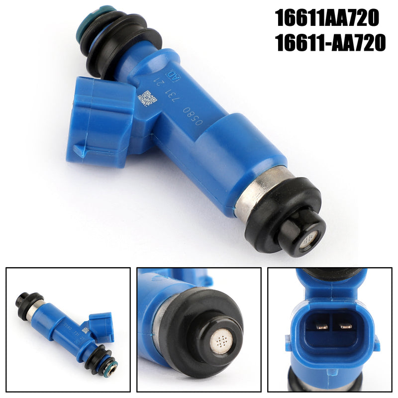 1x Dark Blue 565cc Fuel Injector For Subaru WRX / STI 16611-AA720 2.5L