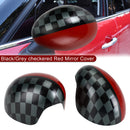 Peilin suojus musta/harmaa ruudullinen punainen MINI Cooper Hardtop F55 F56 Genericiin