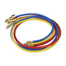 3x HVAC 1/4" SAE 600 PSI ladeslanger med afspærringsventil AC kølemiddel R134A