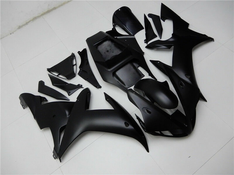 Kit de carenagem moldada por injeção ABS para Yamaha YZF R1 2002 2003 preto fosco genérico