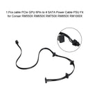 6 Pin auf 4 SATA Laufwerkskabel Ersatz passend für Corsair RM1000X RM850X RM750X