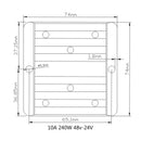 48V 10A trin til 24V DC-DC konverter spændingsreduktionsregulator 240W