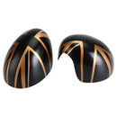 UK Flag Rückspiegelabdeckung für MINI Cooper Hardtop F55 F56 Schwarz/Gold Generic