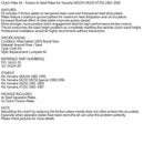 Kupplungssatz Stahl &amp; Reibscheiben für Yamaha SRX250 SR250 XT250 1983-2000 Generic