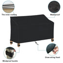 Svart Vanntett Heavy Duty Utendørs Hagesofa 2/3/4-seters Benk Setetrekk